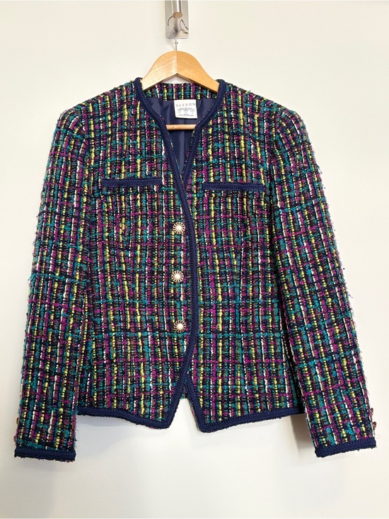Alexon Jackets & Blazers - Vintage Alexon Multicolor Boucle Tweed Blazer Jacket U.S. 12